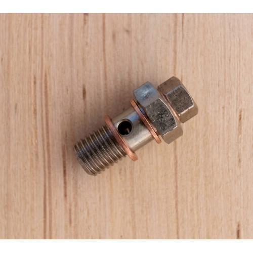 Fuel overflow valve bolt with copper washers Andoria 782015466