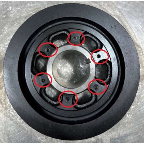 Crankshaft pulley Ford Ranger Mazda BT-50 B2500 WL8411401A, WL84-11401-A, WL8411401B, WL84-11401-B, WL8411401, WL84-11-401, 4499106, 141869945943, 584385980