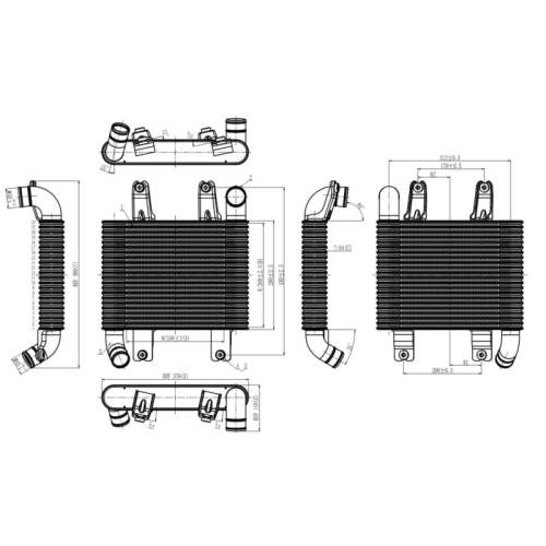 281904X400, 281914X400 Інтеркулер (радіатор наддуву) Hyundai Terracan 2.9