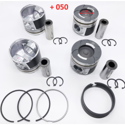 Repair pistons +050 91.6 mm 4D56U 4D56T 16V Mitsubishi L200 with piston rings (combustion chamber d 48 mm)
