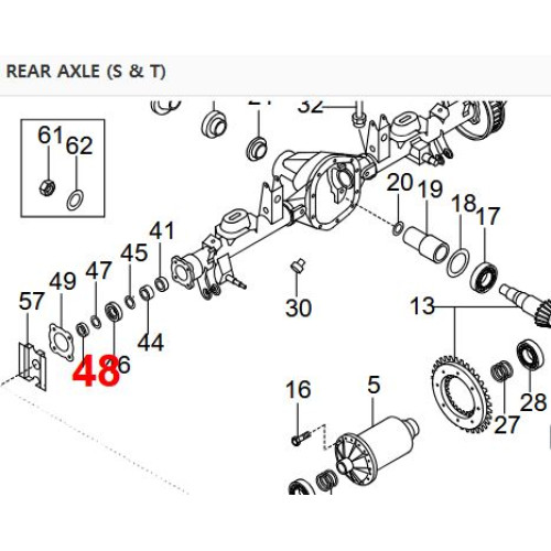 4242505001, 4242505600, 1028044, 4242505000 Axle shaft seal outer SsangYong