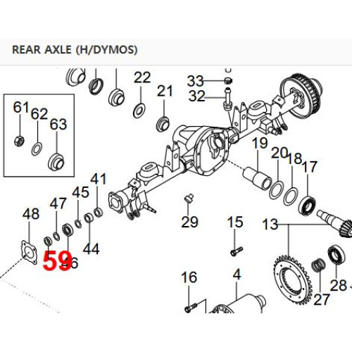 4242505001, 4242505600, 1028044, 4242505000 SsangYong axle oil seal